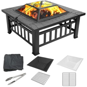 Fire Pits for Outside, 32" Wood Burning